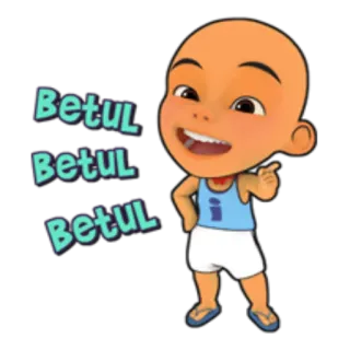 👍 9f50ac05 Upin Upin & Ipin Betul Betul Betul cartone animato, animazione, Upin & Ipin, bambino, personaggio, malese, Sud-est asiatico telegram sticker