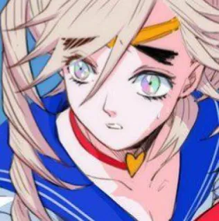 😠 5a5cfd56 anime, sailor, girl, portrait, cartoon, drawing telegram sticker