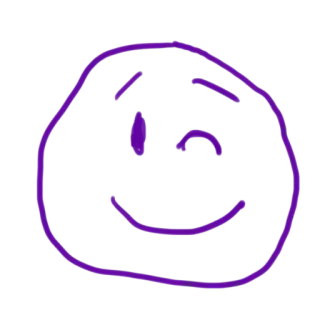 😉 ae59b445 smiley, rosto, piscar, roxo, emoji, simples, rabisco telegram sticker