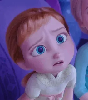 🐽 d3f32a34 Anna Frozen Anna, La Reine des Neiges, Disney, animé, dessin animé, expression, personnage, film telegram sticker