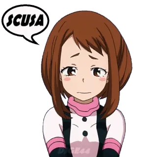 😰 35b54e1c SCUSA anime, dziewczyna, przepraszam, przeprosiny, brązowe włosy telegram sticker