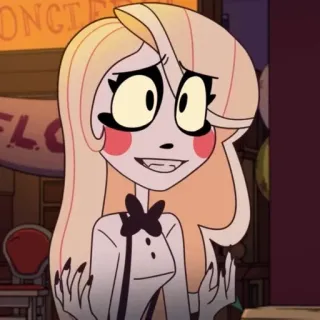 🟡 0f5caebc Charlie Hazbin Hotel 卡通, 动画, Hazbin Hotel, 查莉, 恶魔, 旅馆, 角色 telegram sticker