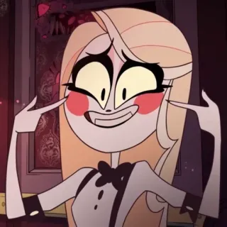 🟡 16018f77 Charlie Magne Hazbin Hotel 卡通, Hazbin Hotel, 查莉·玛格内, 动画, 角色, 可爱 telegram sticker