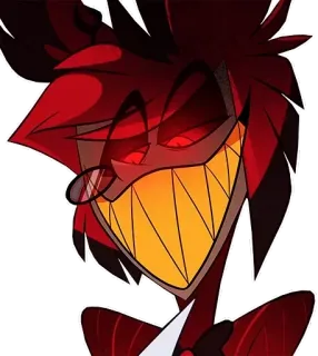 😈 45943a81 Alastor Hazbin Hotel 阿拉斯托, Hazbin Hotel, 恶魔, 卡通, 动画 telegram sticker
