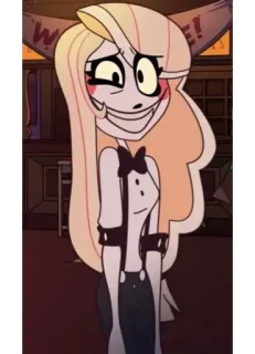 🟡 5ab9463b Charlie Morningstar Hazbin Hotel 卡通, 动画, Hazbin Hotel, 查理·晨星 telegram sticker