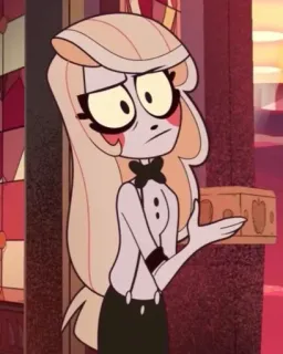 🟡 84723726 Charlie Morningstar Hazbin Hotel 卡通, 角色, Hazbin Hotel, 动画, 查莉·晨星 telegram sticker