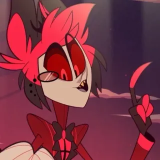 🔴 9455b5ca Alastor Hazbin Hotel 阿拉斯托, hazbin hotel, 卡通, 角色, 恶魔, 动画 telegram sticker