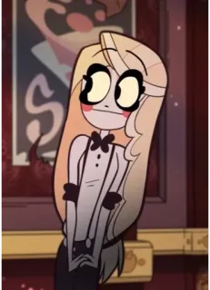 🟡 9bacfcd5 Charlie Hazbin Hotel 卡通, 动画, Hazbin Hotel, 查理, 角色, 恶魔 telegram sticker