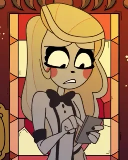 🟡 a44c422b Charlie Morningstar Hazbin Hotel 卡通, 角色, Hazbin Hotel, 查莉·晨星 telegram sticker