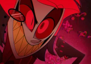 😈 a5f55d47 Alastor Hazbin Hotel Hazbin Hotel, 阿拉斯托, 广播恶魔, 卡通, 动画 telegram sticker