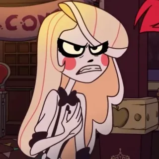 🟡 b179ee36 Charlie Morningstar Hazbin Hotel 卡通, 动漫, 角色, 恶魔, 查理, Hazbin Hotel telegram sticker