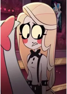 🟡 b6569d04 Charlie Hazbin Hotel 卡通, 动画, Hazbin Hotel, 查莉, 恶魔, 酒店, 地狱 telegram sticker