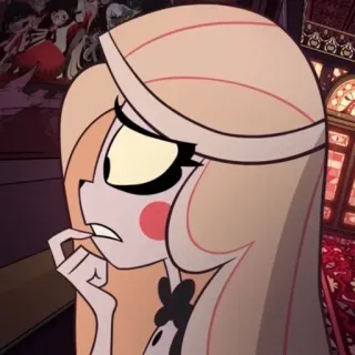 🟡 b8c9ce86 Charlie Morningstar Hazbin Hotel 卡通, 角色, Hazbin Hotel, Charlie Morningstar telegram sticker