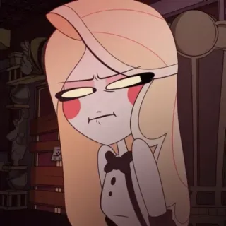 🟡 b9a2cef4 Charlie Hazbin Hotel 卡通, 角色, Hazbin Hotel, 动画, 查理 telegram sticker