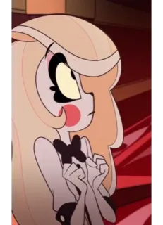 🟡 eaf100ae Charlie Morningstar Hazbin Hotel 卡通, 金发, Hazbin Hotel, 查莉·晨星, 动画 telegram sticker