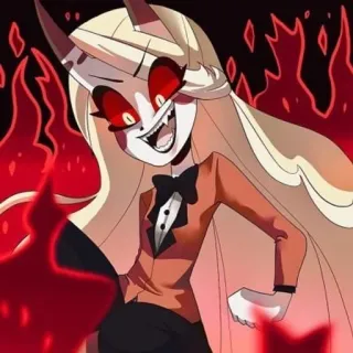😈 edd1b89f Charlie Morningstar Hazbin Hotel 查理, 晨星, Hazbin Hotel, 恶魔, 地狱, 卡通 telegram sticker