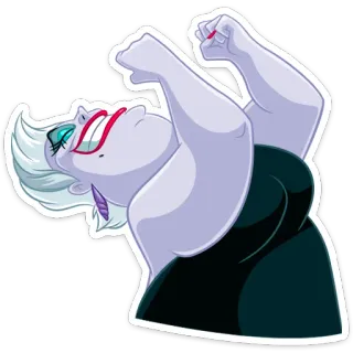 🥳 ead32c15 Ursula The Little Mermaid Ursula, cattivo Disney, strega del mare, La Sirenetta, cartone animato, animato, sticker whatsapp sticker