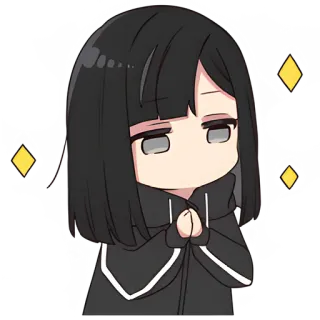 🙏 0e8cc345 аниме, милый, блестки, девушка, манга telegram sticker