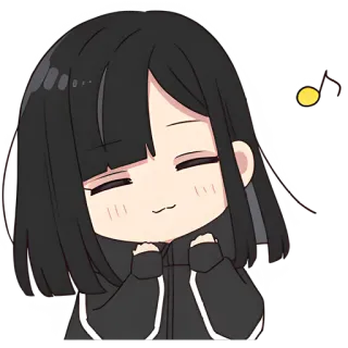 ☺️ 86257b8e Аниме, Манга, Милый, Девушка, Музыка telegram sticker