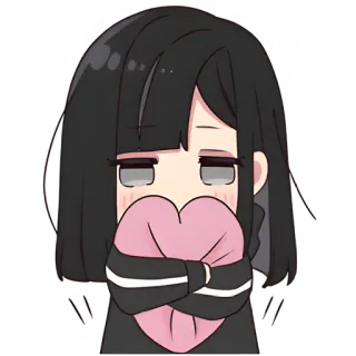 🥰 92eb6fdf Аниме, Девочка, Сердце, Любовь, Милый telegram sticker