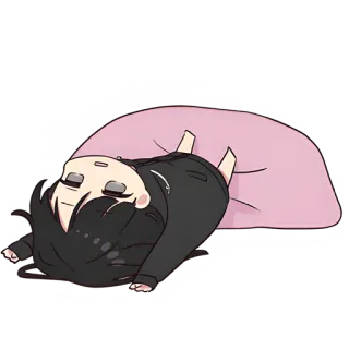 🙃 d98fa6ec мультфильм, лежа, расслабленный, уставший telegram sticker