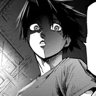 ☠️ a9e89968 动漫, 漫画, 男孩, 震惊, 表情 telegram sticker