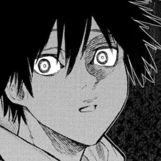 😟 42ae0726 anime, manga, takut, terkejut, hitam putih telegram sticker