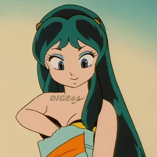 🍿 0b431d95 Lum Urusei Yatsura DIGE44 anime, Urusei Yatsura, Lum, manga, retro, 80s, character, tv show telegram sticker
