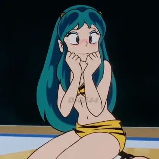 ♎️ 158da8bc Lum Invader Urusei Yatsura anime, cartoon, character, Lum, Urusei Yatsura telegram sticker