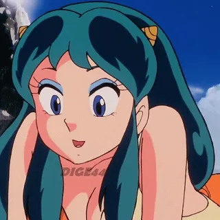 🥰 260140da Lum Invader Urusei Yatsura Lum, Urusei Yatsura, anime, retro, manga, 80s anime telegram sticker