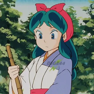 🧹 89fb78de anime, girl, bow, character, japanese, traditional clothing telegram sticker