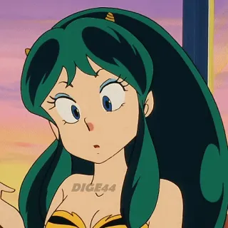 ❓ 8af900ee Lum Urusei Yatsura DIGE44 anime, lum, urusei yatsura, cartoon, manga, girl telegram sticker