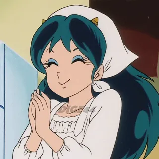 🙏 93c1f55a anime, cartoon, illustration, character, woman, smile telegram sticker