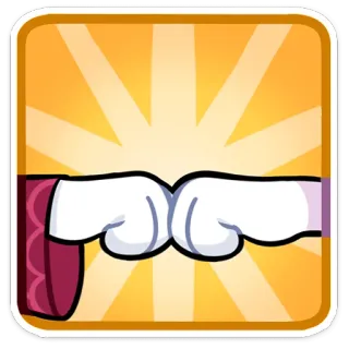 🤝 43b5a2e8 碰拳, 友谊, 卡通, 团队合作, 庆祝 telegram sticker