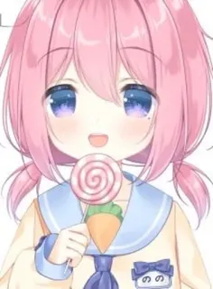 🙂 17de7992 anime, girl, lollipop, cute, kawaii, cartoon telegram sticker