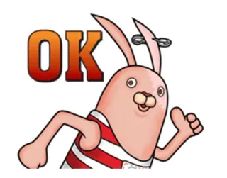 👌 1c5974be OK ok, accordo, coniglietto, coniglio, approvazione telegram sticker