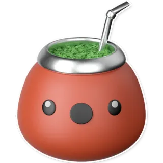 😮 32cfdfb9 Mate, Thee, Drank, Traditioneel, Argentinië, Zuid-Amerika telegram sticker