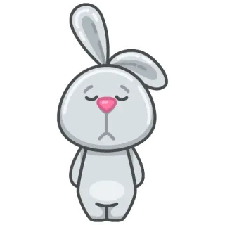 😔 494aa8b1 rabbit, bunny, sad, cute, animal, sticker telegram sticker