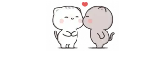 ✨ 88356554 猫, 可爱, 爱, 亲亲 whatsapp sticker