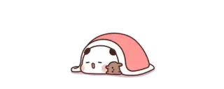 ✨ d102023b 可爱, 困, 熊猫, 毯子, 放松, 卡通 whatsapp sticker