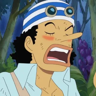 😊 615dc511 Usopp One Piece 动漫, 角色, 表情, 乌索普 telegram sticker
