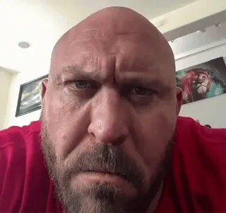 😯 87ef12c0 uomo, calvo, barba, ritratto, faccia telegram sticker