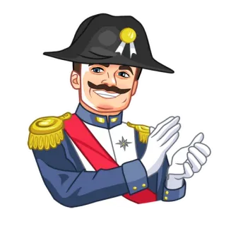 👏 9d40aea2 军事, 军官, 帽子, 制服, 卡通 telegram sticker