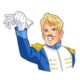 😠 da452435 贴纸, 男人, 手套, 挥手, 讽刺 telegram sticker