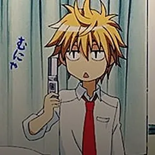 ▪️ 67583ab3 むにゃ Anime, Manga, geschockt, Junge, Klapphandy, Cartoon telegram sticker