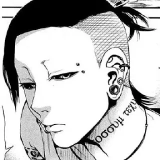 ♟ aea26caa Uta Tokyo Ghoul σσσυμ τεχλι anime, manga, tokyo ghoul, uta, character, greek, tattoo telegram sticker