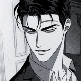 🌑 845694f4 uomo, anime, manga, ritratto, bello, arte telegram sticker