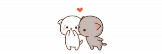 🫖 4e741f79 fofo, beijo, coração, amor, desenho animado, casal telegram sticker