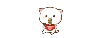 🫖 7c53704e fofo, gato, ramen, macarrão, comida telegram sticker
