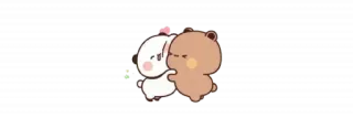 🫖 e40317bf gato pêssego mochi mochi, urso, fofo, kawaii, amor, abraço telegram sticker